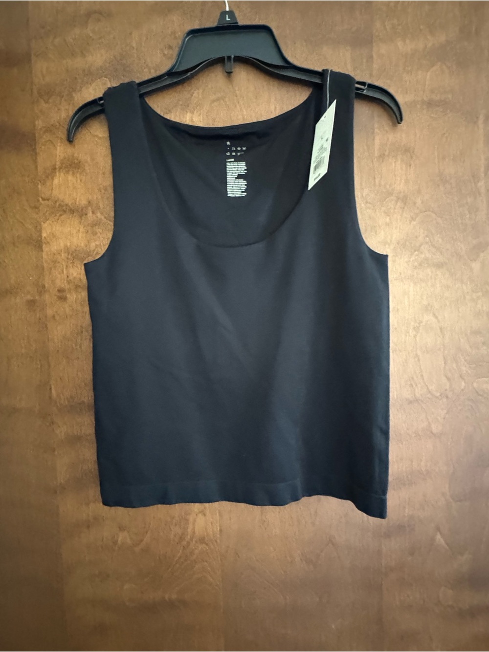 a new day Black Scoop Neck Tank Top - Sleeveless